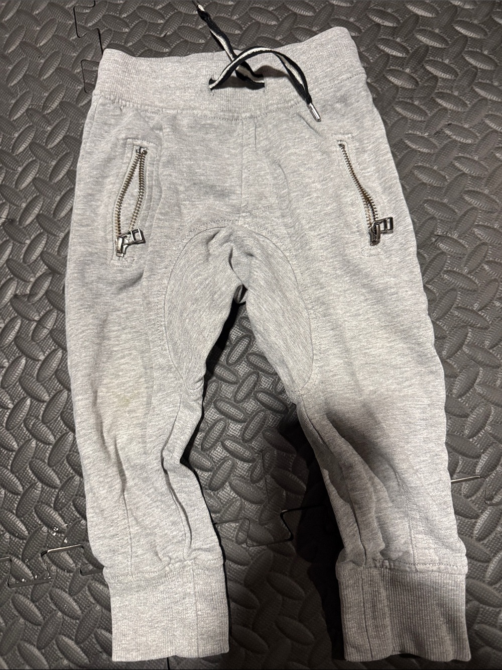 Molo Light Gray Kids Jogger Sweatpants with Zip Pockets
